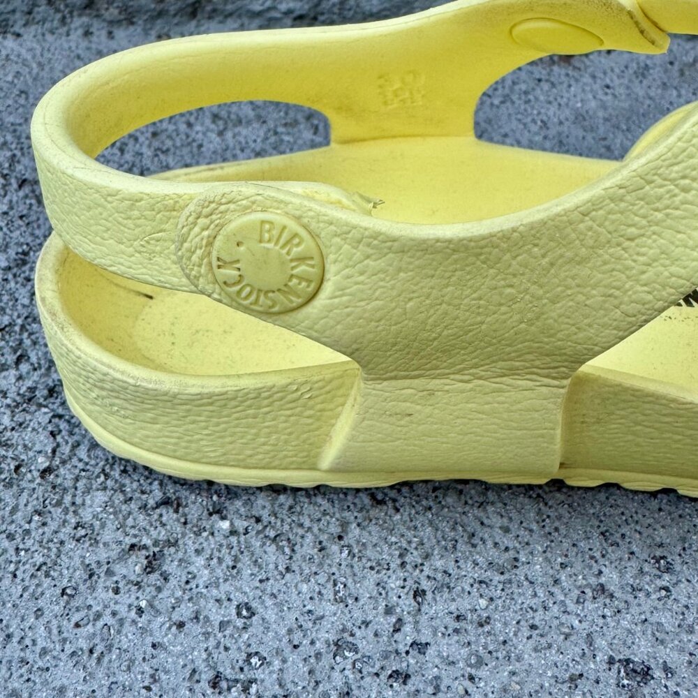 BIRKENSTOCK Rio Sandals Girls 12 30 Yellow EVA Waterproof Toddler Shoes Lemon - Picture 6 of 11